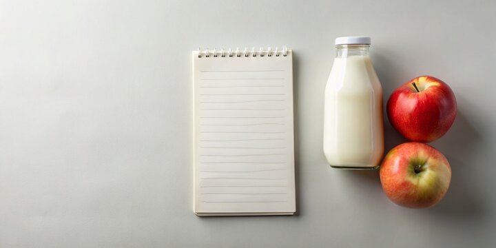 Minimalist Grocery List Clipart: Simple Shopping List Illustration