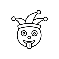 Clown Emoji Vector icon