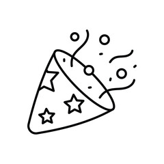Confetti Cap Vector icon