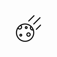 comet atmosphere fall icon sign vector