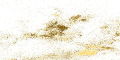 Gold glitter texture isolated on white. Golden color of winners. Aureate abstract particles on ofay substrate. Explosion of confetti shine. Celebratory background