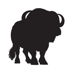 Buffalo Silhouette Vector - Captivating and Realistic Wild Bovine Clipart for Digital and Print Use - Buffalo Vector - Buffalo Icon - Buffalo Illustration

