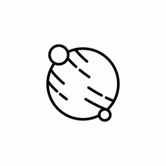 plane solar system icon sign vector