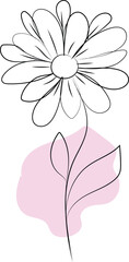 Hand drawn simple flower outline