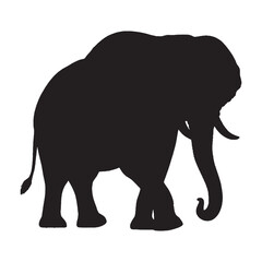 Elephant Silhouette Vector - Large and Majestic Wildlife Symbol for Eco-Conscious Businesses and Projects - Elephant Vector - Elephant Icon - Elephant Illustration

