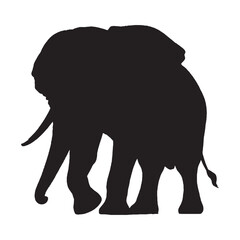 Elephant Silhouette Vector - Elegant and Majestic Wild Animal Graphic for Wildlife and Safari Branding - Elephant Vector - Elephant Icon - Elephant Illustration


