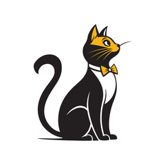 cat vector silhouette clip art logo design illustration