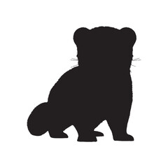 African Civet Silhouette Vector - Mysterious and Graceful Wild Animal Symbol for African-Themed Branding - African Civet Vector - African Civet Icon - African Civet Illustration

