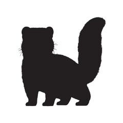 African Civet Silhouette Vector - Exotic Jungle Carnivore Artwork for Animal Lovers and Designers - African Civet Vector - African Civet Icon - African Civet Illustration

