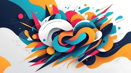 A blend of shapes and lines in a dynamic composition.