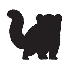African Civet Silhouette Vector - Highly Detailed and Artistic Animal Illustration for Eco-Friendly Branding - African Civet Vector - African Civet Icon - African Civet Illustration


