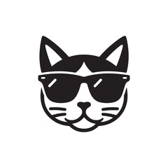 cat vector silhouette clip art logo design illustration