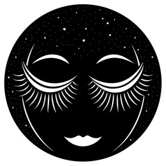 Closed Eye Silhouette Vector