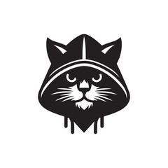 cat vector silhouette clip art logo design illustration