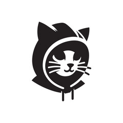 cat vector silhouette clip art logo design illustration