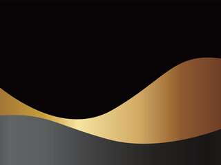 高級感のある抽象的な背景　横位置　ブラック＆ゴールド