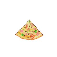 slice of pizza without background