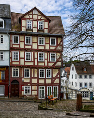 The wonderful medieval old town in Marburg, Hesse, Germany