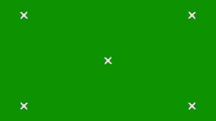 Green screen background, VFX motion tracking markers. Art design green screen backdrop template. Abstract concept video footage replacement tracking markers element.