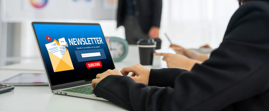 newsletter signup page on computer for customer to subscribe snugly newsletter update information to subscriber