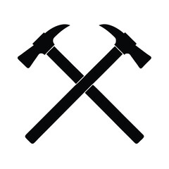 Hammer and sickle with various hammer tools and an axe