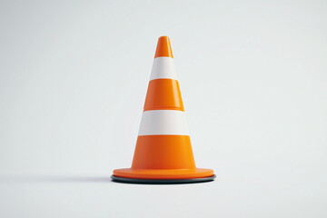Traffic cone icon on white background