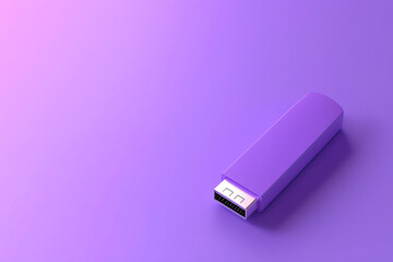 USB stick icon on lavender background