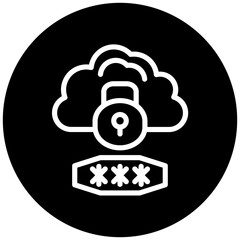 Vector Design Cloud Password Icon Style