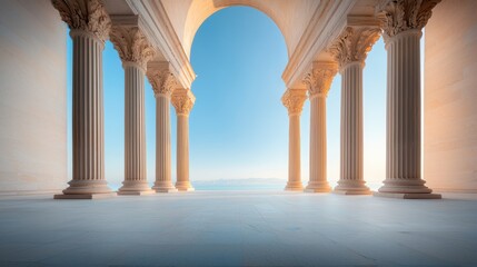 Ancient Columns Opening to Sky