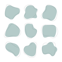 A set of irregular soft-edged abstract shapes in pastel tones. Perfect for digital backgrounds and graphic design.