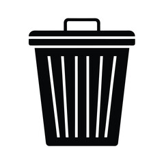 Simple vector illustration of an empty trash can icon