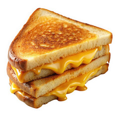 Melted cheese oozes from a perfectly toasted sandwich, showcasing a golden-brown crust and layers of deliciousness.