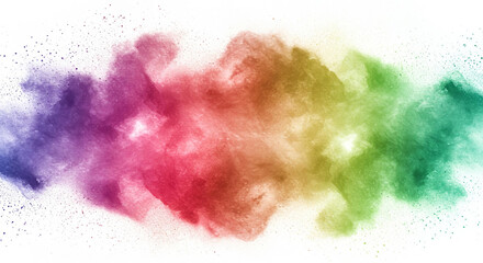 Fototapeta premium Vibrant Rainbow Color Powder Explosion Holi Festival Abstract Background