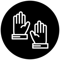 Fototapeta premium Gloves Icon Style