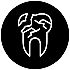 Broken Tooth Icon Style