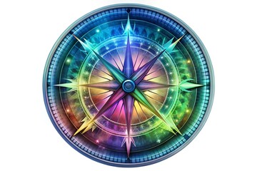 Obraz premium compass on a black background