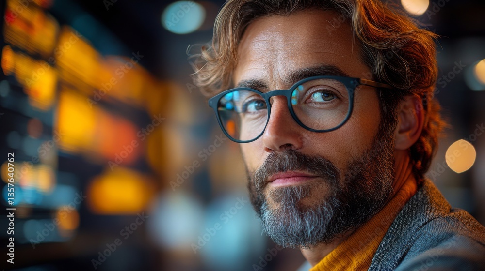 Aufkleber A professional in a warehouse logistics environment focuses on inventory management while surrounded by digital display screens and storage solutions, ensuring effective operations.
