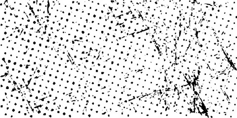 Rough black and white texture vector. Distressed overlay texture. Vector Illustration, abstract halftone backdrop in white and black tones in pop art style, geometric monochrome background. For poster
