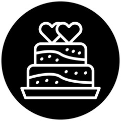 Wedding Cake Icon Style