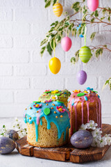 Traditional Easter cake with topping