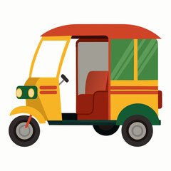 Tuk-Tuk Illustration: A vibrant illustration of a classic tuk-tuk, a symbol of local transport.