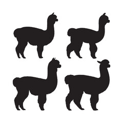Alpaca Silhouette Vector - Unique and Minimalist Farm Animal Illustration for Handmade Themes - Alpaca Vector - Alpaca Icon - Alpaca Illustration

