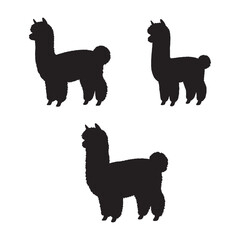Alpaca Silhouette Vector - Artistic and Minimalist Farm Animal Symbol for Modern Illustrations - Alpaca Vector - Alpaca Icon - Alpaca Illustration

