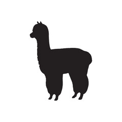 Alpaca Silhouette Vector - High-Quality Andean Animal Graphic for Organic and Natural Themes - Alpaca Vector - Alpaca Icon - Alpaca Illustration

