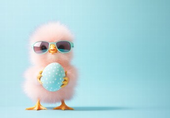 Fototapeta premium easter chick with egg