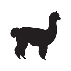 Alpaca Silhouette Vector - Soft and Stylish South American Livestock Symbol for Branding and Prints - Alpaca Vector - Alpaca Icon - Alpaca Illustration

