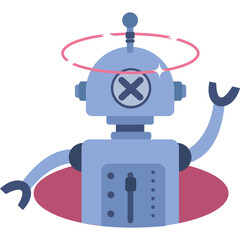Robot error icon broken page vector sign