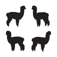 Alpaca Silhouette Vector - Graceful and Adorable Animal Outline for Farmhouse and Eco Designs - Alpaca Vector - Alpaca Icon - Alpaca Illustration

