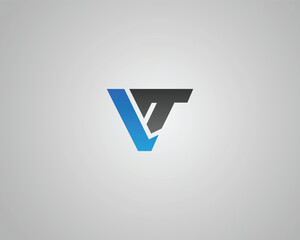 Letter VT or TV triangle unique logo design concept vector template.