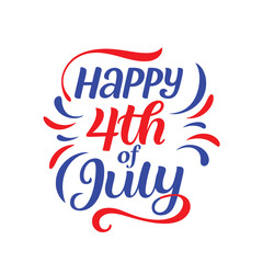 4th of July Typography Vector Art | Patriotic T-Shirt Text Illustration Design